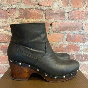 Lucky Brand Black Studded Leather Boots